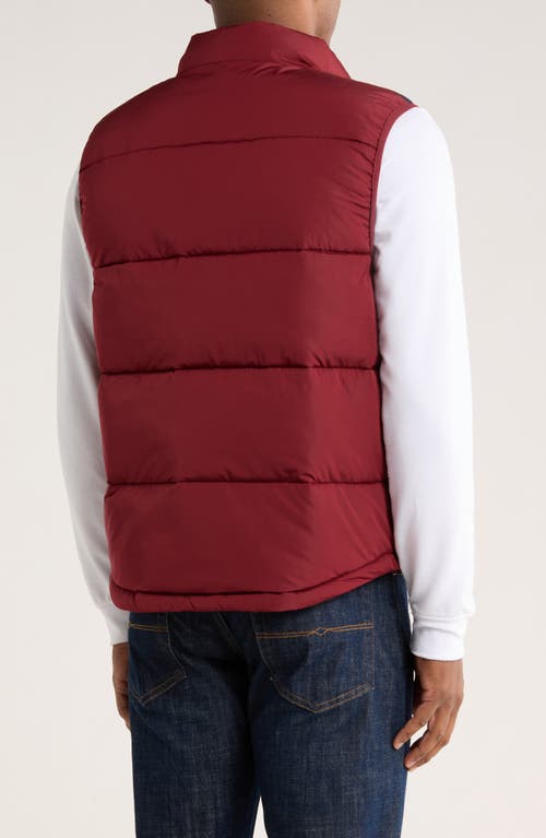 Original Penguin Colorblock Puffer Vest In Brown