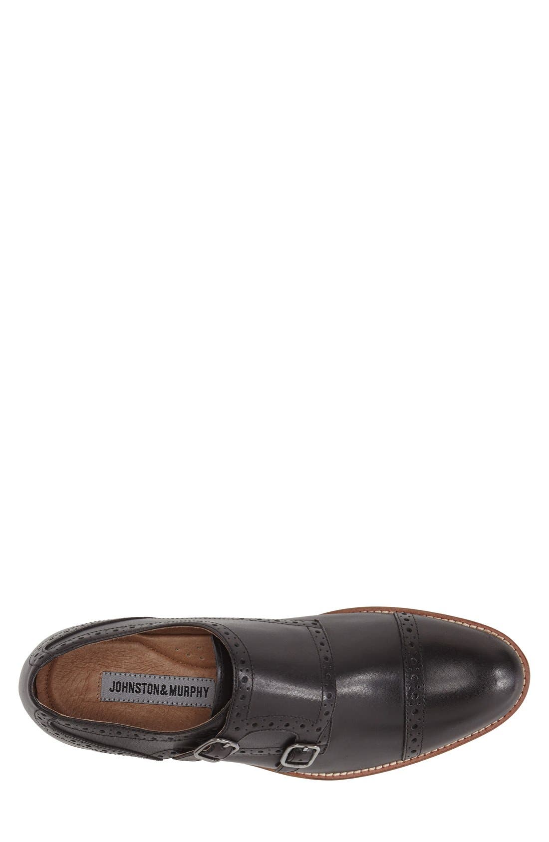 Conard Double Monk Strap Slip-On, Alternate, color, BLACK