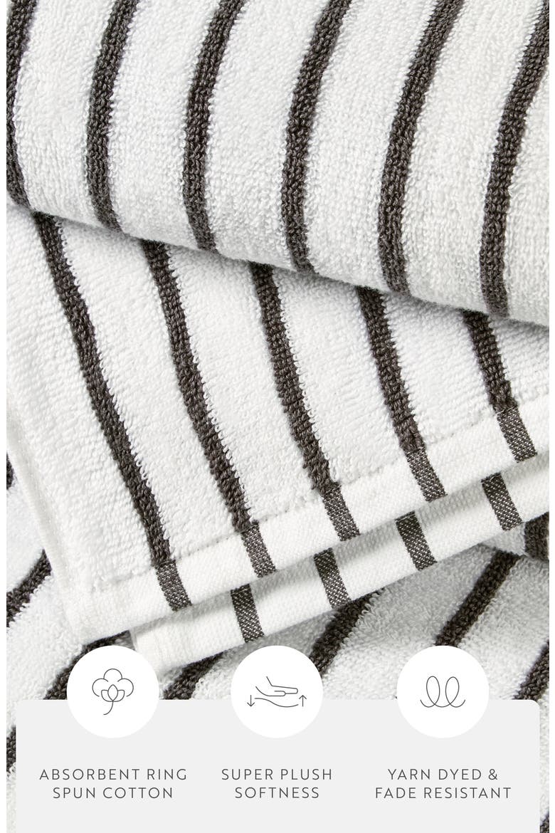 4-Pack Cabana Beach Towels, Alternate, color, STRIPES GRAY