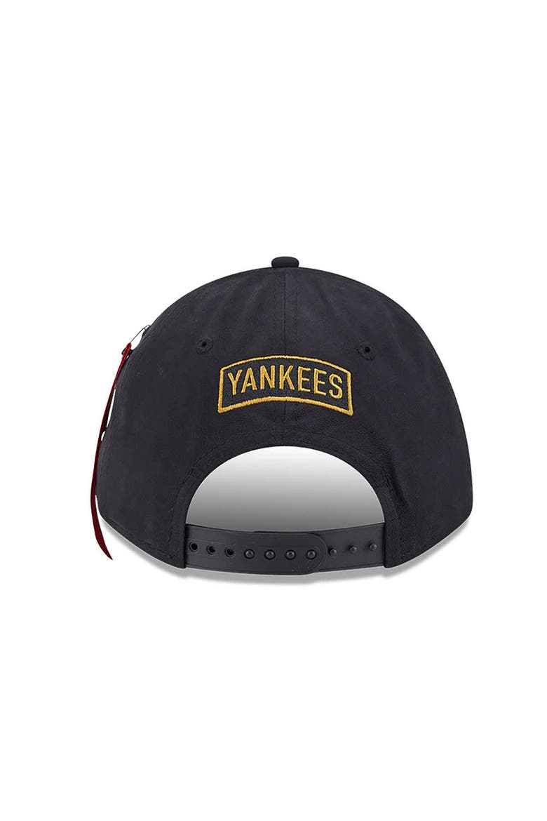 Men's New Era x Alpha Industries  Black New York Yankees A-Frame 9FORTY Adjustable Hat, Alternate, color, Black