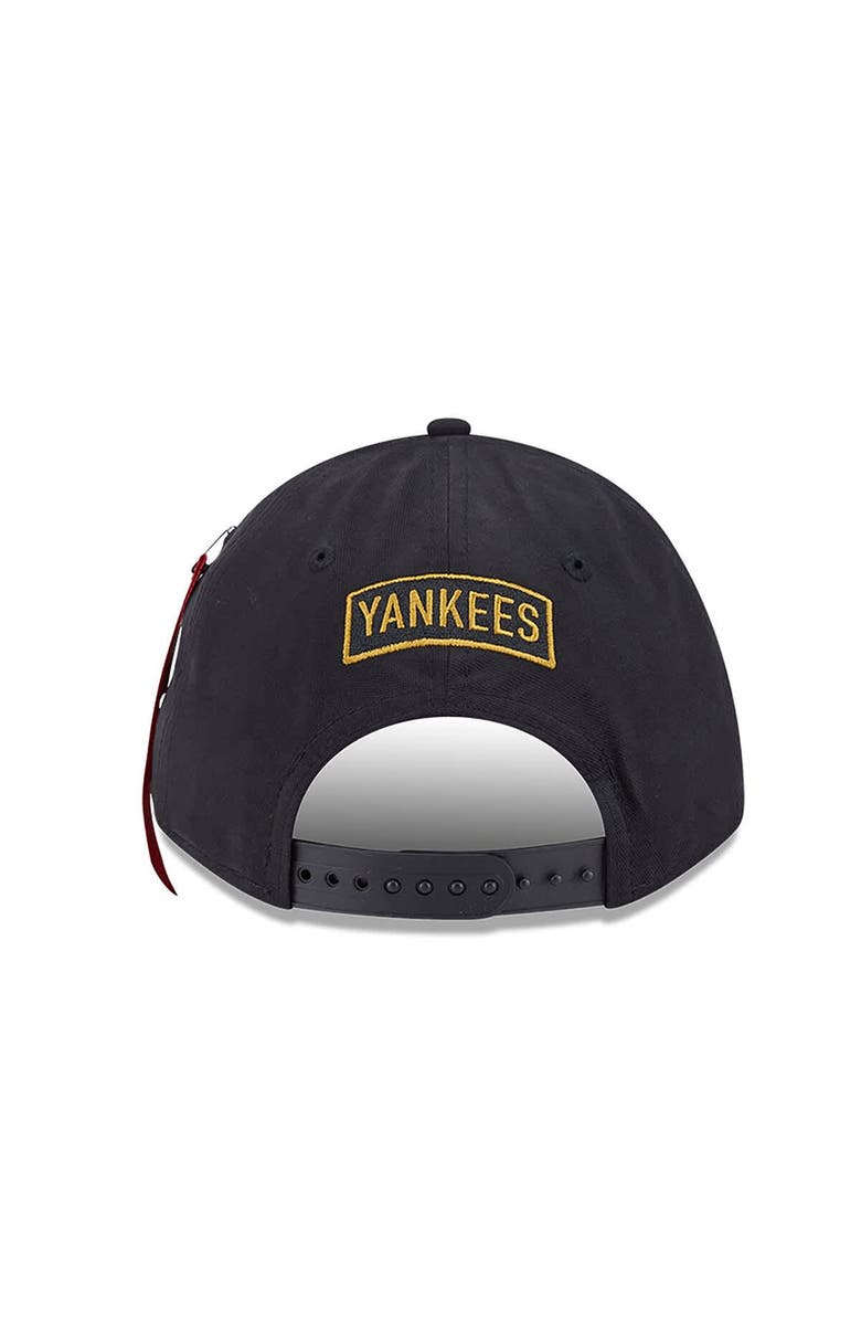 New Era x Alpha Industries Men's New Era x Alpha Industries  Black New York Yankees A-Frame 9FORTY Adjustable Hat, Alternate, color, Black
