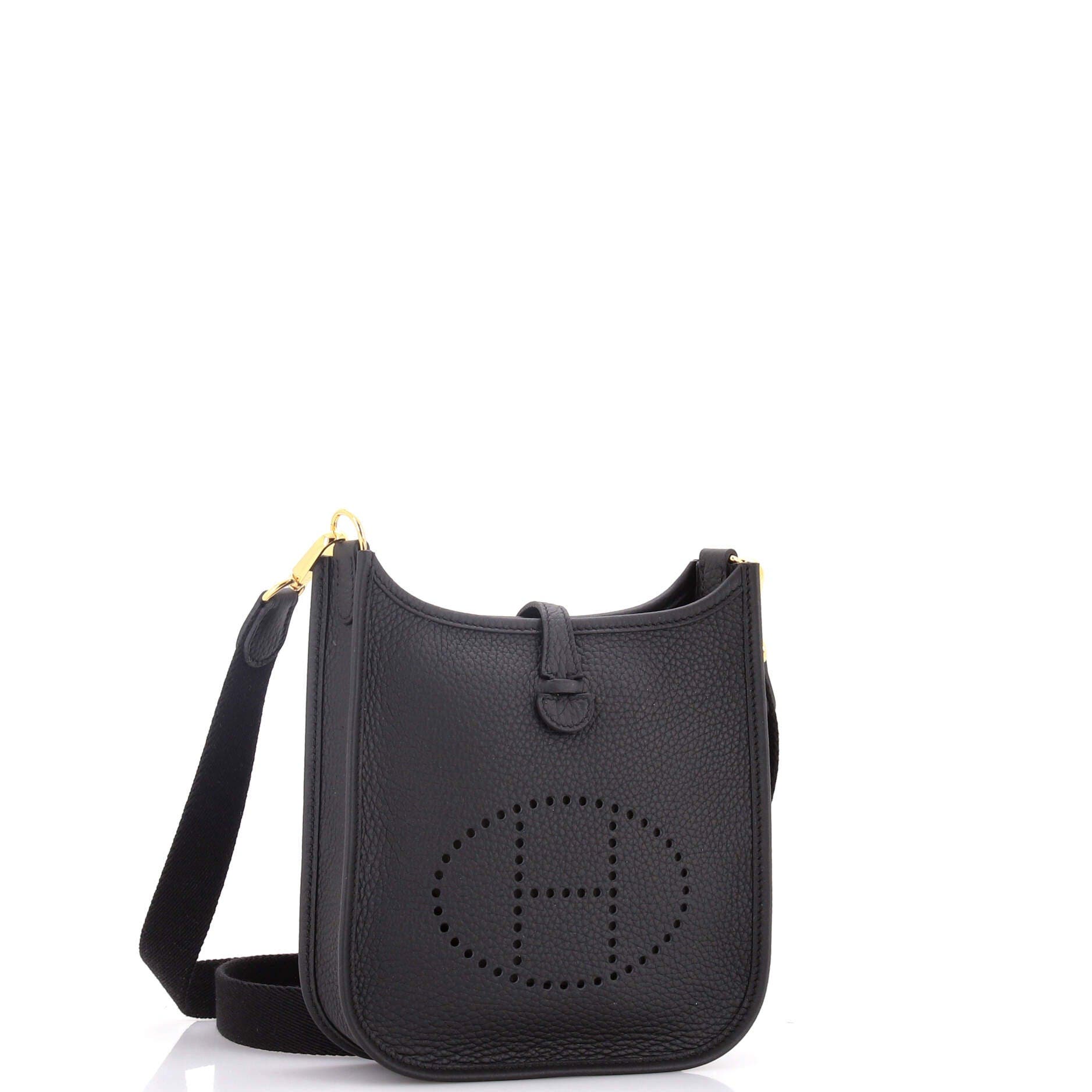 Pre-Owned Hermes Evelyne Bag Gen III Clemence TPM, Alternate, color, Noir