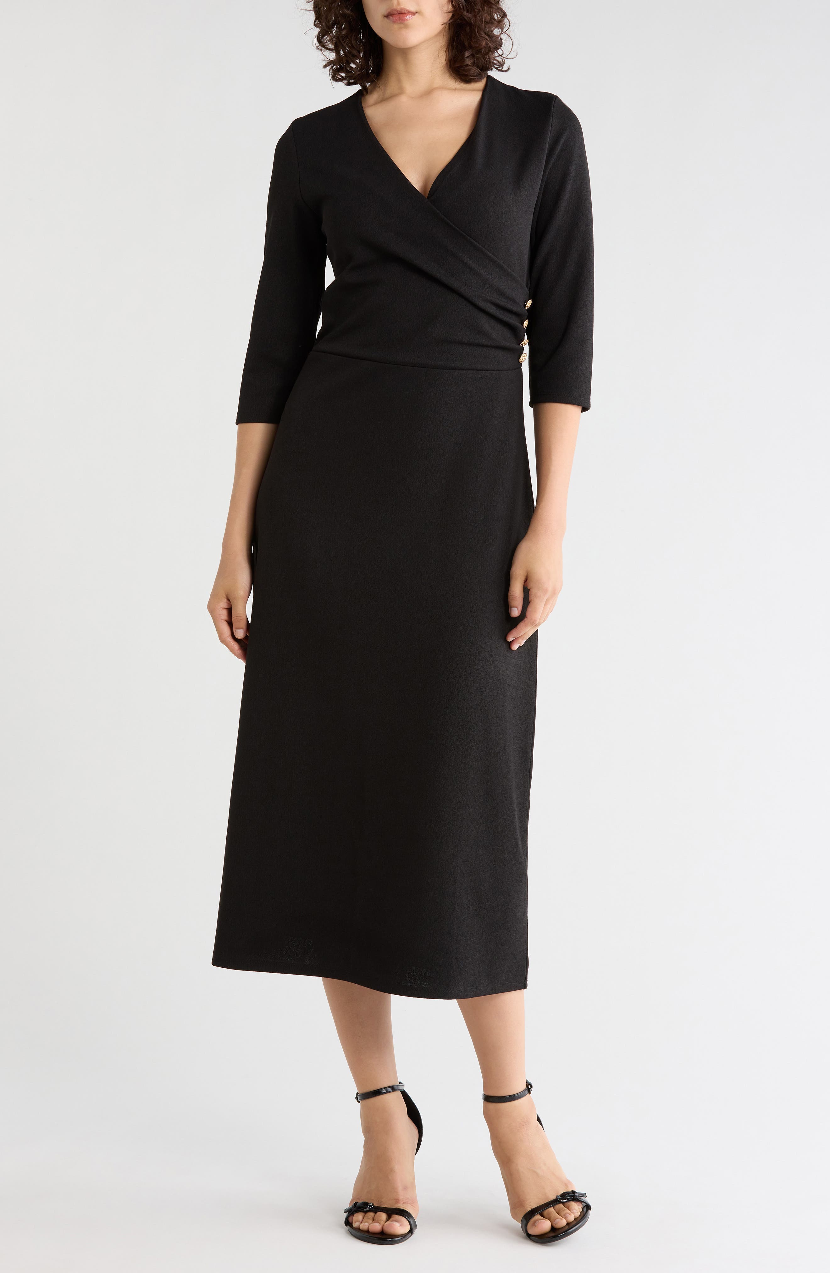 Draped Midi Dress