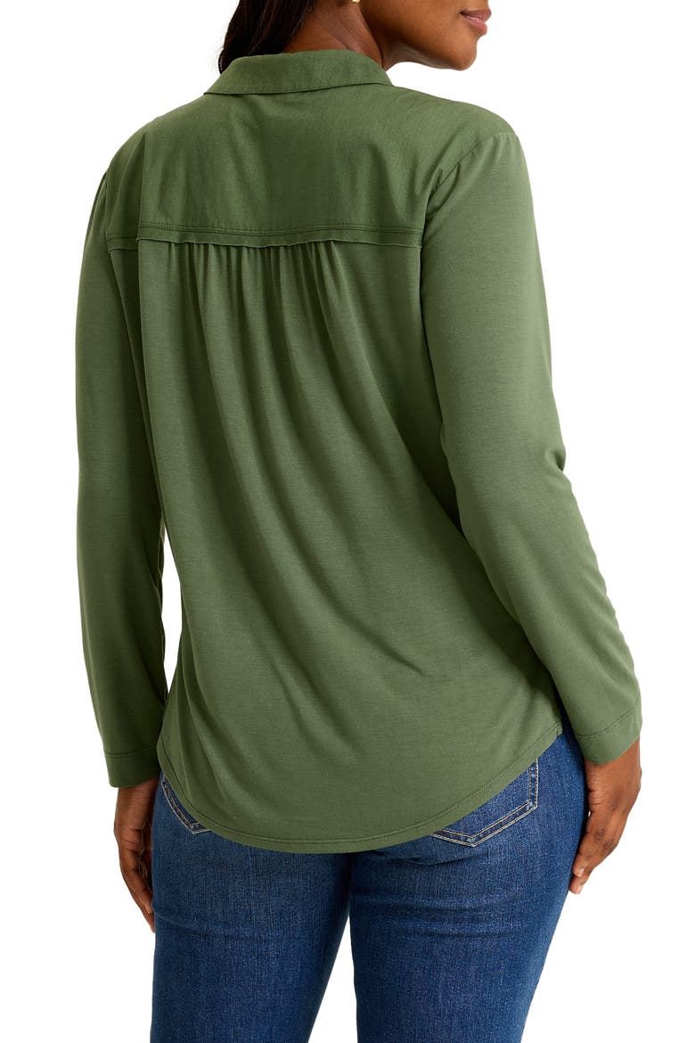 Button-Up Shirt, Alternate, color, PALM MOSS