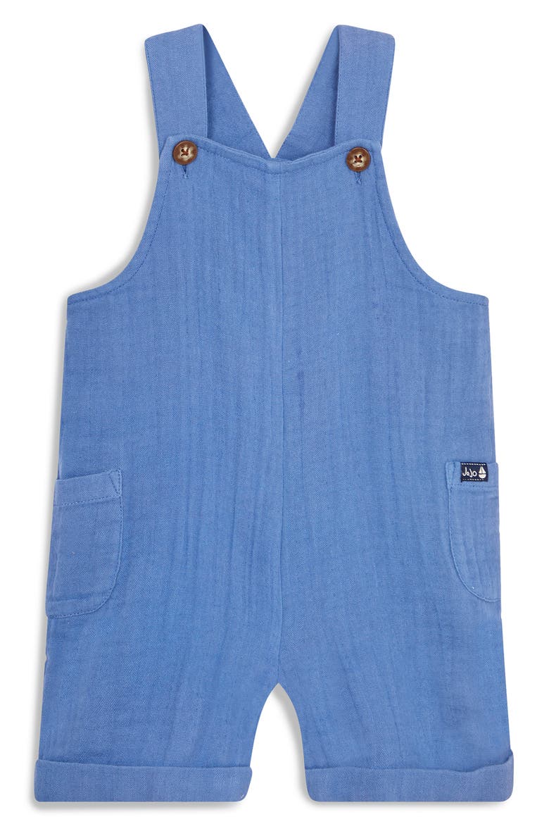Cotton Bodysuit & Shortalls Set, Alternate, color, BLUE