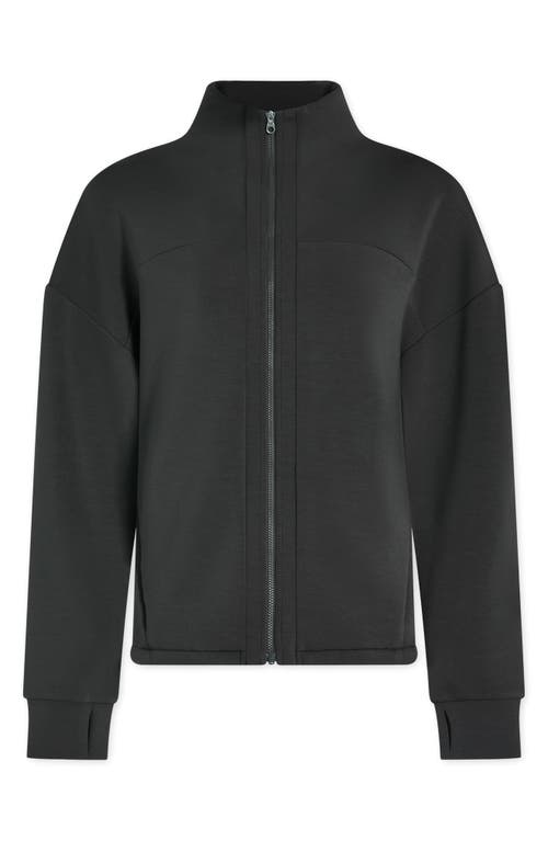 Varley Tayah Full Zip Knit Jacket In Dark Resin Green