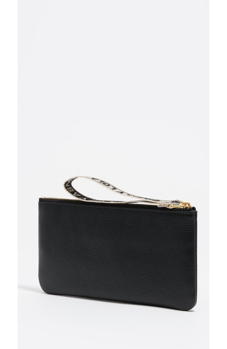 Bimba y Lola Large Leather Coin Purse, Alternate, color, Black