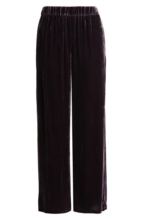EILEEN FISHER EILEEN FISHER VELVET ANKLE WIDE LEG PANTS 