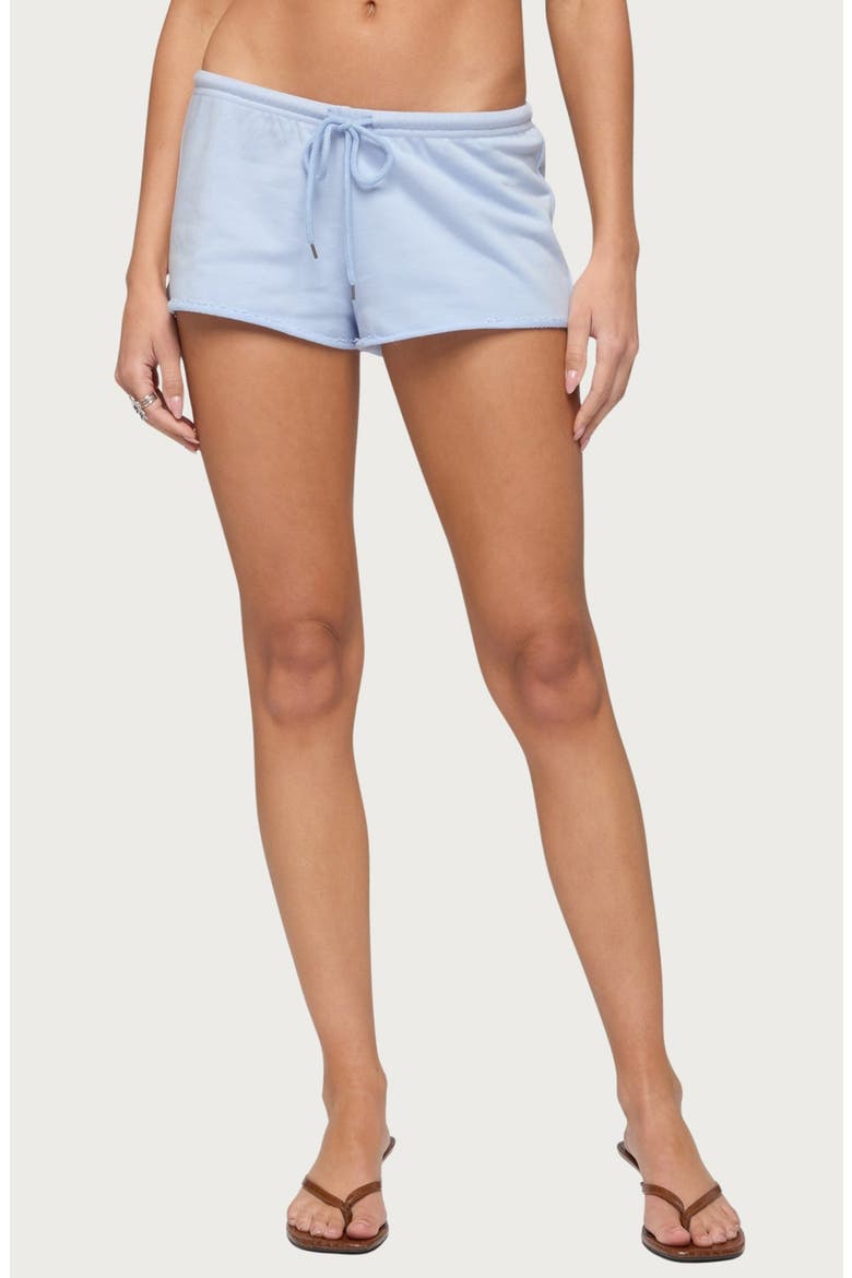 Leeroy French Terry Drawstring Shorts, Main, color, LIGHT-BLUE
