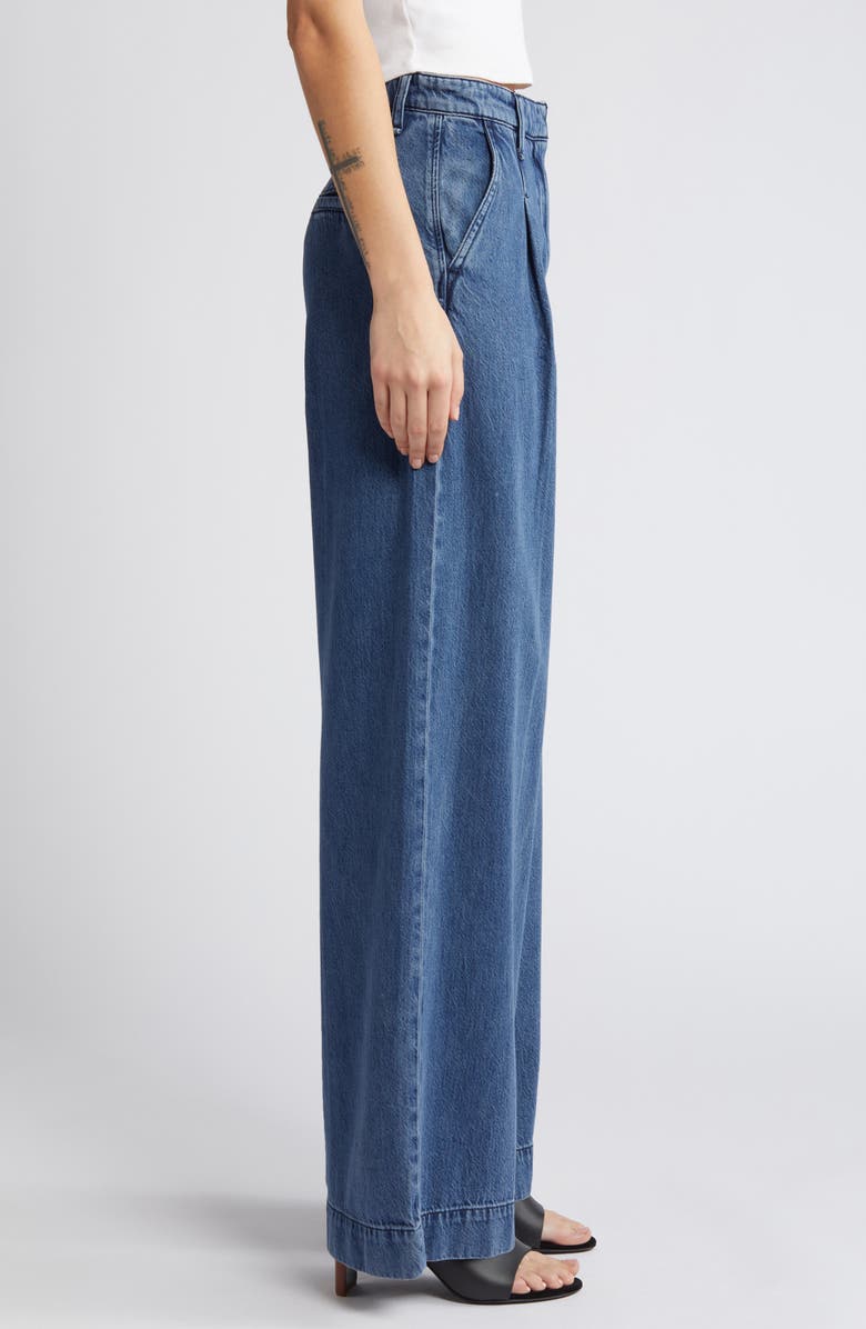 rag & bone Featherweight Abigail Pleated Wide Leg Jeans, Alternate, color, 