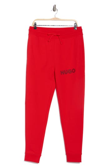 Hugo Boss Hugo Dramtol Cotton Joggers In Pink