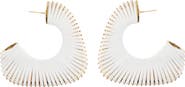 Panacea Leather Cord Wrapped Hoop Earrings