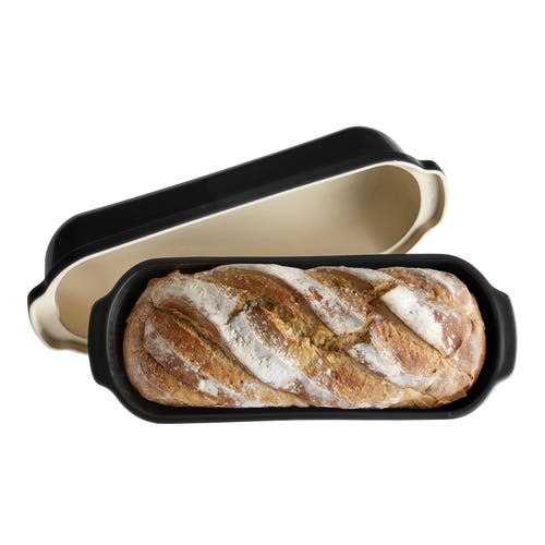Emile Henry Italian Bread Loaf Baker In Black