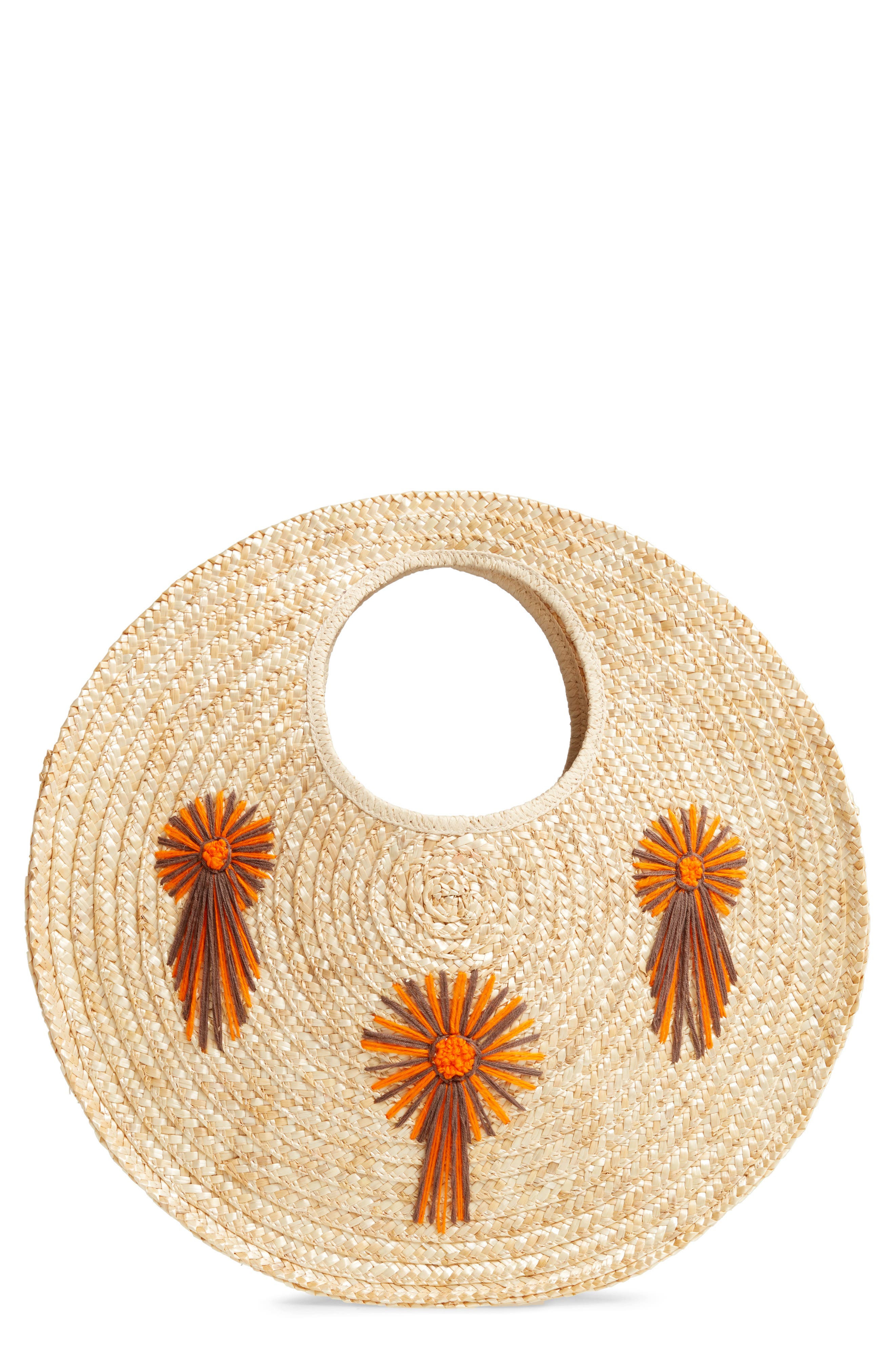 Brixton Nina Straw Bag, Main, color, 