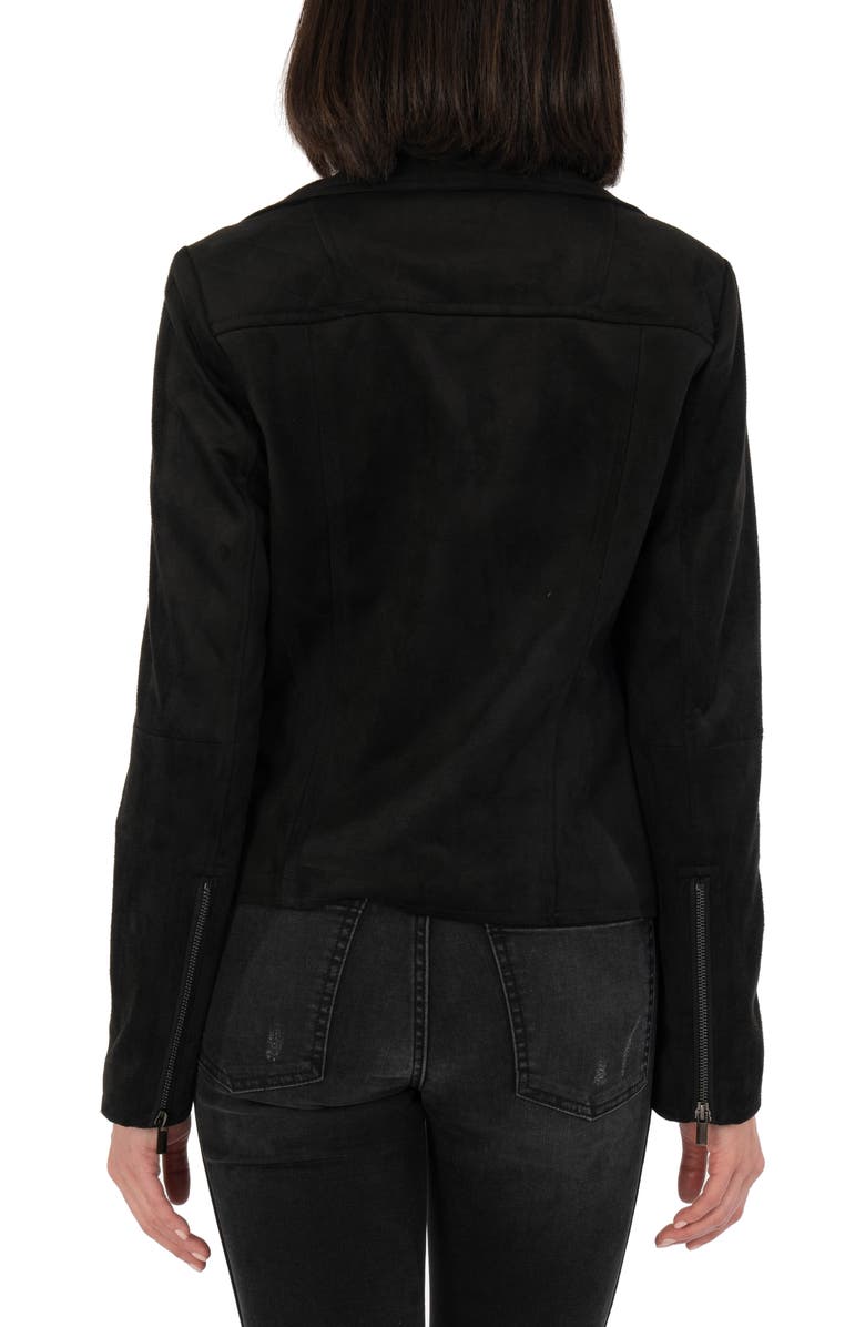 KUT from the Kloth Quinn Faux Suede Moto Jacket, Alternate, color,