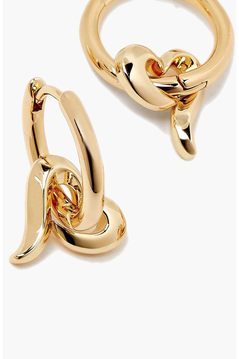 Love Charm Huggies In Gold, Alternate, color, Gold