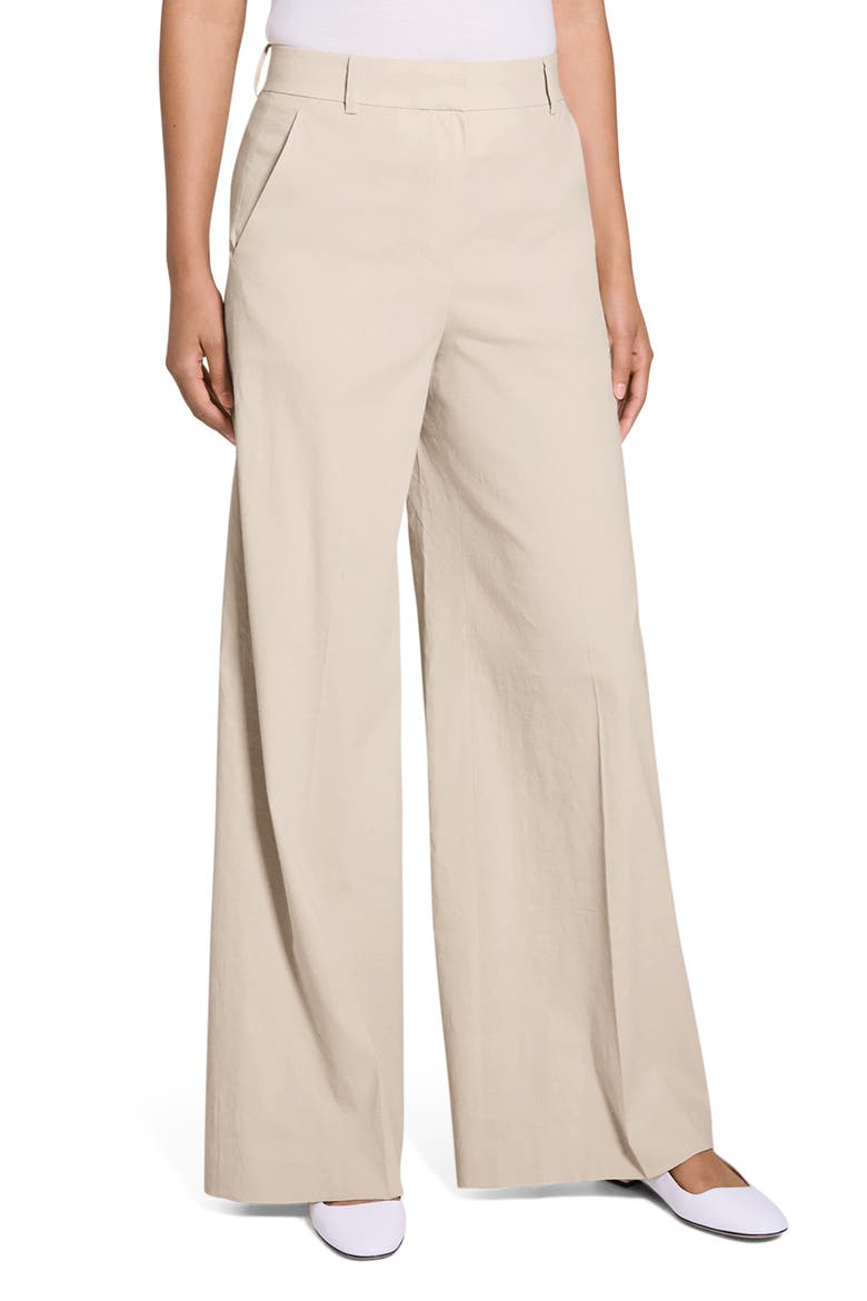Linen Blend Wide Leg Pants, Alternate, color, STRAW