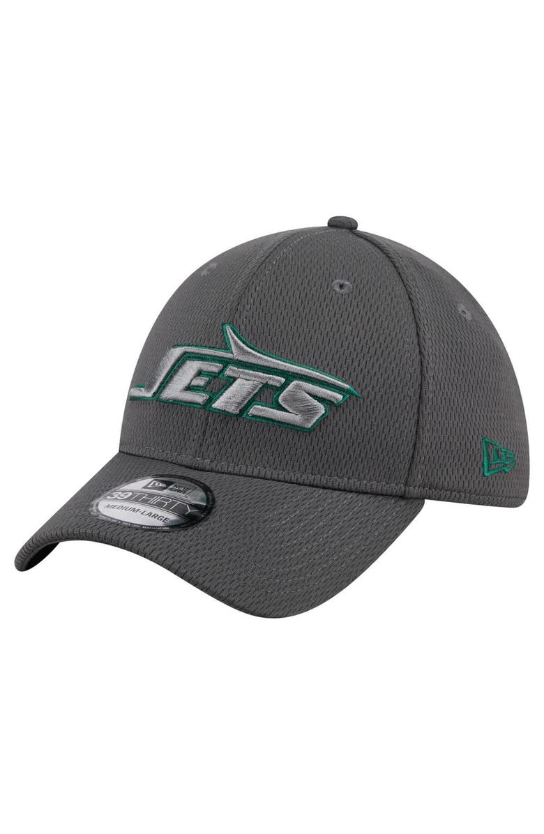 New Era Men's New Era Graphite New York Jets  Main 39THIRTY Flex Hat, Main, color, 