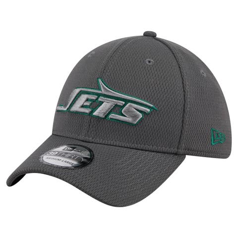 Men's New Era Graphite New York Jets  Main 39THIRTY Flex Hat