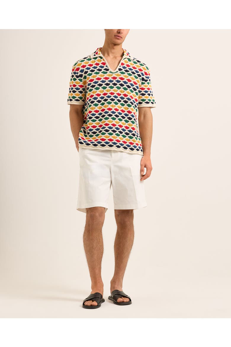 Batten Crochet Polo Fairground Polo Shirt, Main, color, Multi