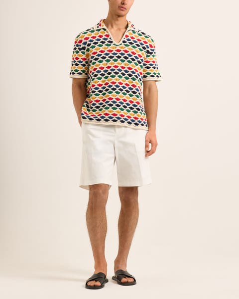 Batten Crochet Polo Fairground Polo Shirt