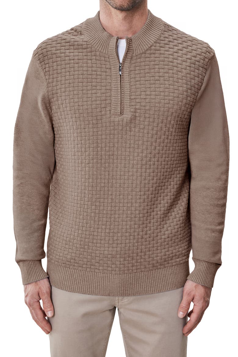 Gellar Half Zip Sweater, Main, color, POTTERY
