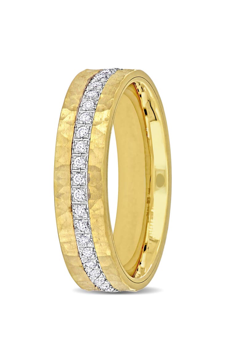 Cubic Zirconia Eternity Band 14k Two-Tone, Alternate, color, 14k Gold