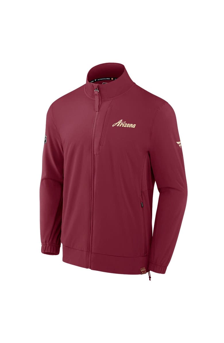 FANATICS Men's Fanatics Garnet Arizona Coyotes Woven Rink Full-Zip Jacket, Alternate, color, 