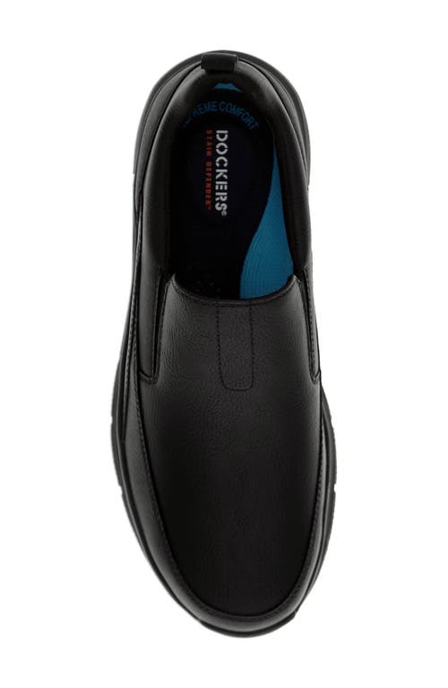 Dockers Mens Slater Slip Resistant Slip-on Sneaker In Black