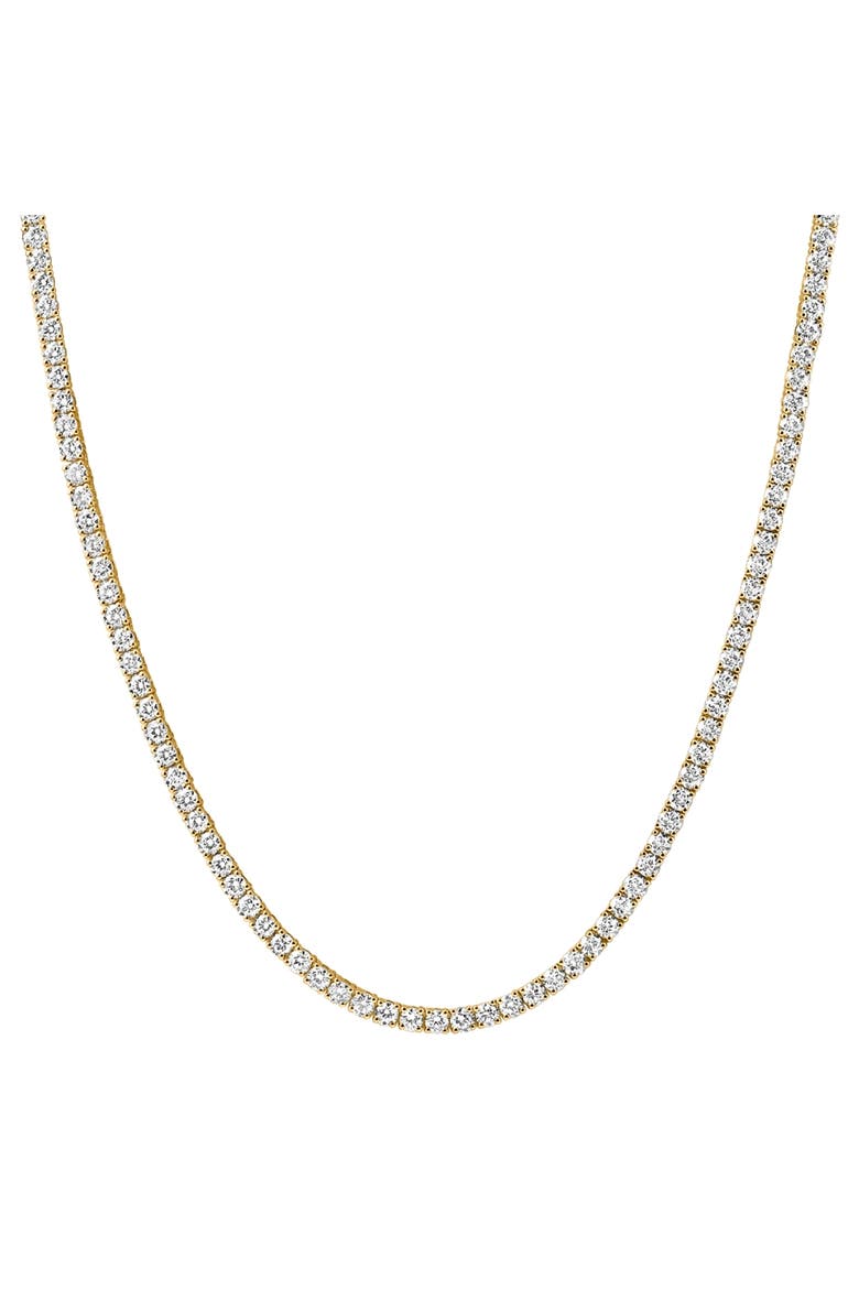 20Ct Round Diamond Tennis Necklace 14k Gold Lab Grown, Alternate, color, 14k Yellow Gold