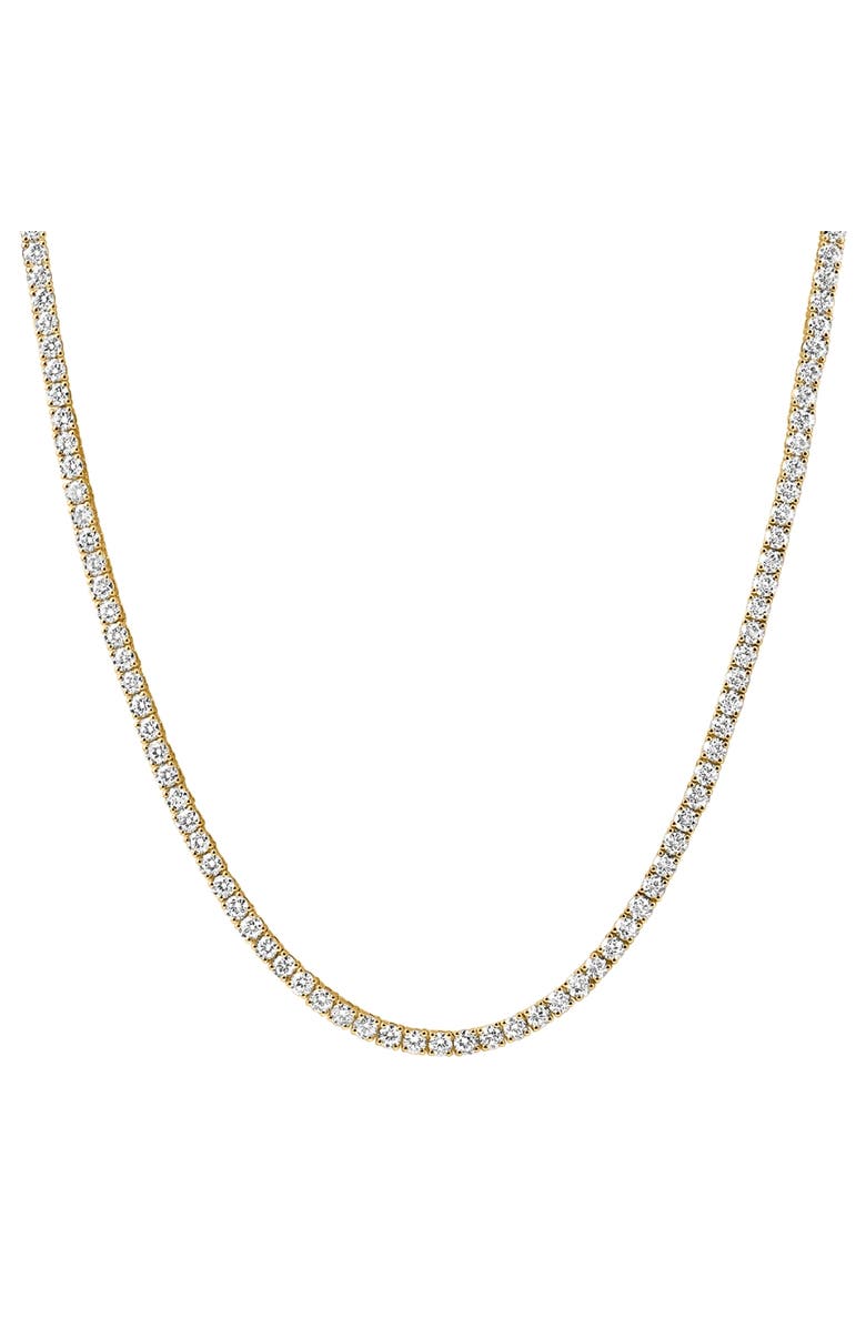 Bliss Diamond 20Ct Round Diamond Tennis Necklace 14k Gold Lab Grown, Alternate, color, 14K Yellow Gold