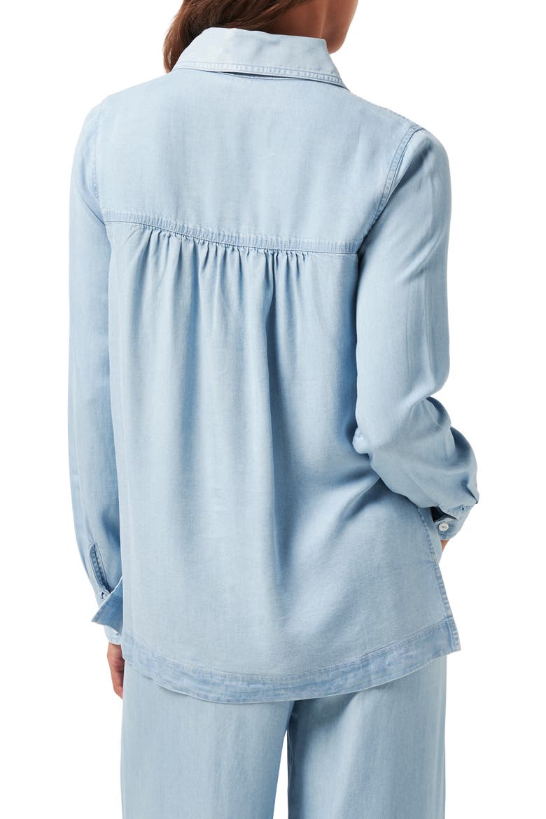 Chambray Button-Up Shirt, Alternate, color, LIGHT WASH