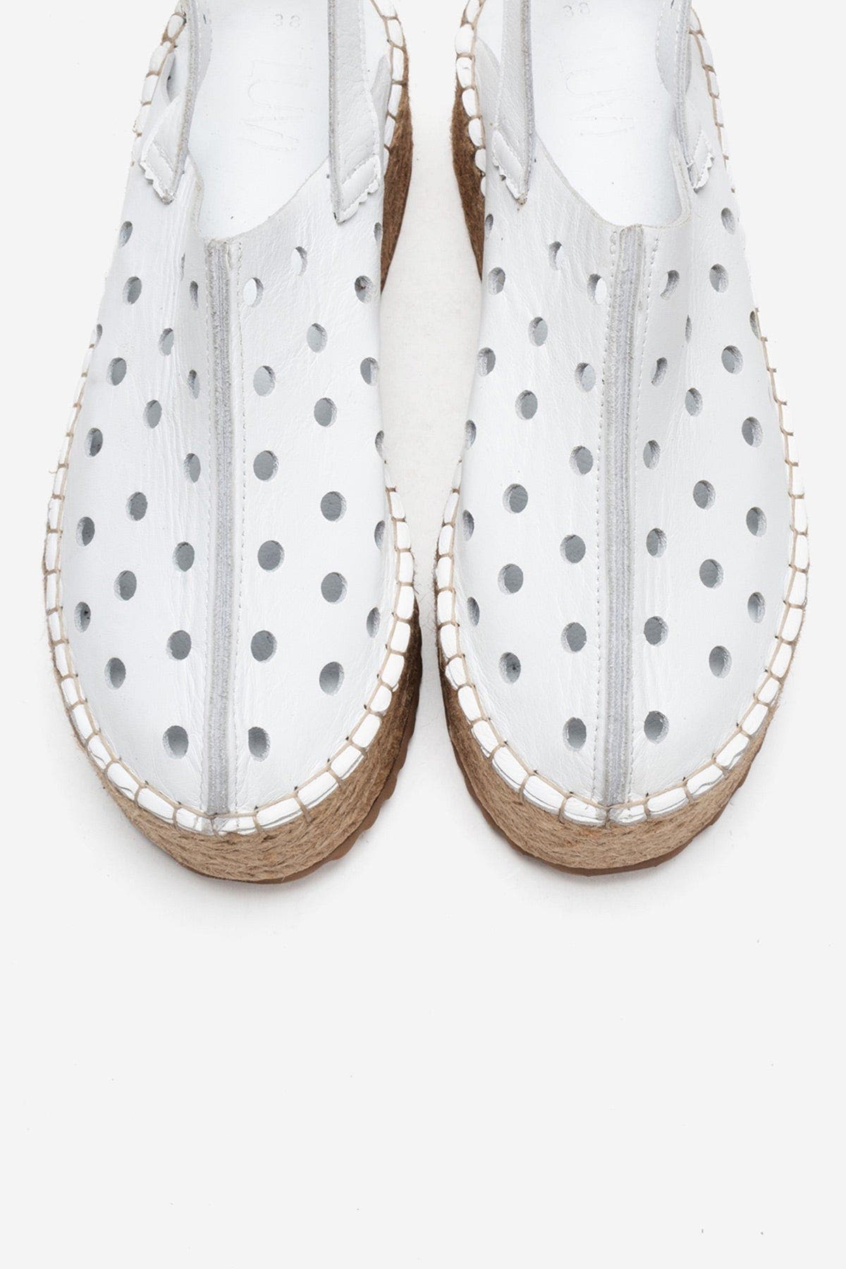 Fraga Leather Wedge Sandal, Alternate, color, White