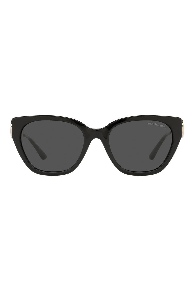 Lake Como 54mm Cat Eye Sunglasses, Main, color, BLACK