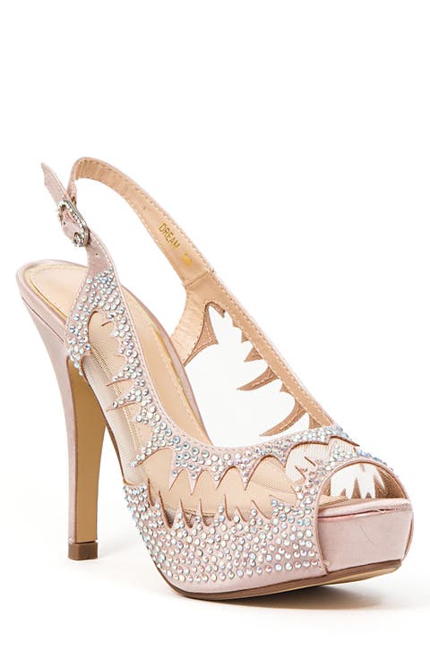 Dream Peep Toe Slingback Pump (Women)