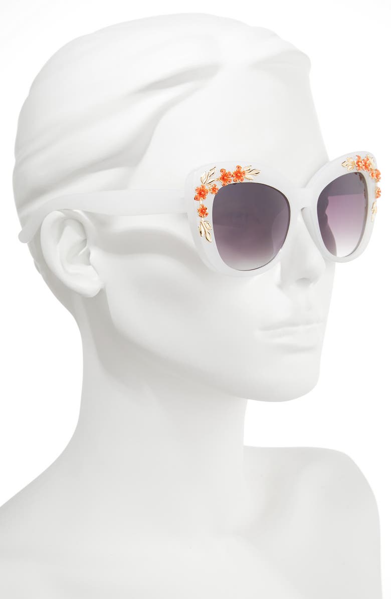 Leith 52mm Embellished Square Sunglasses, Alternate, color,
