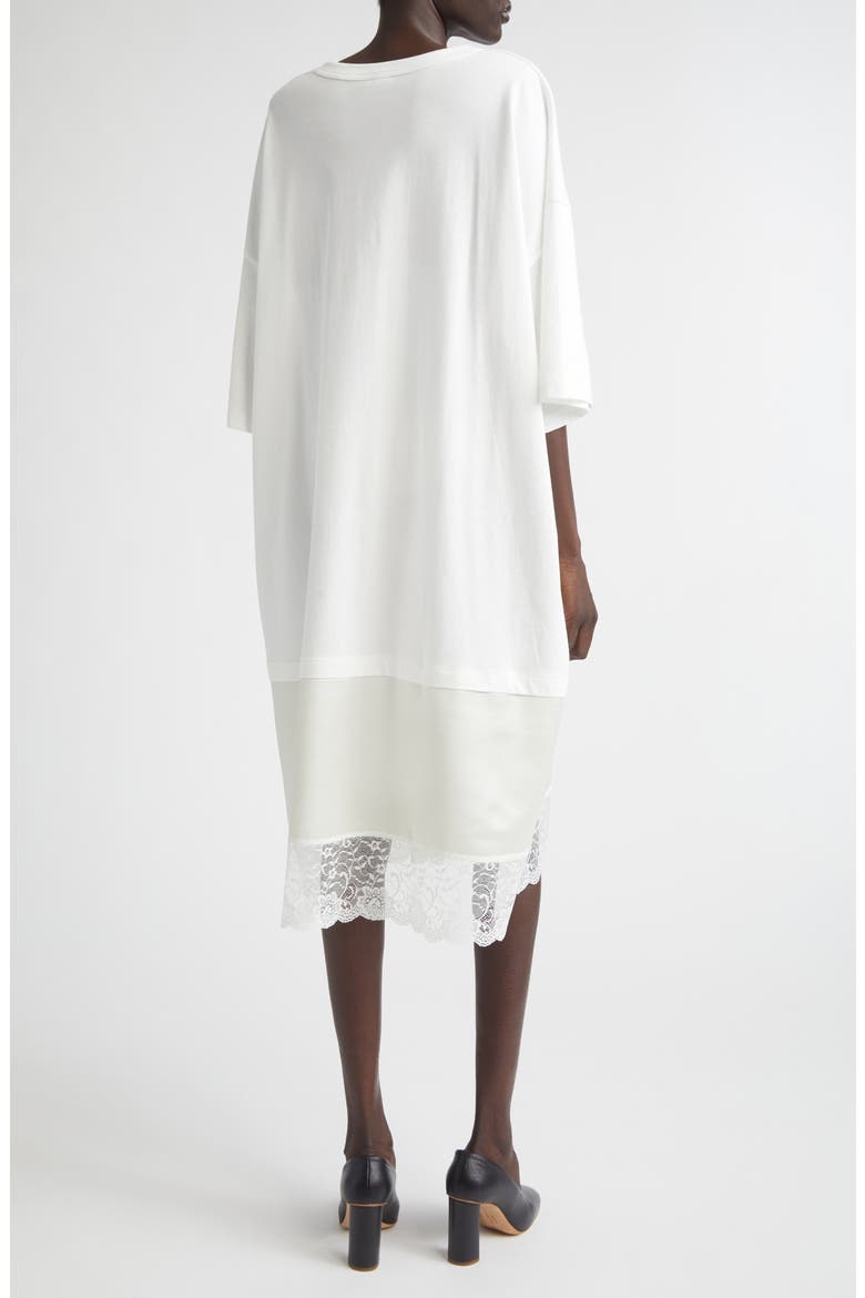 Mixed Media Graphic T-Shirt Dress, Alternate, color, WHITE