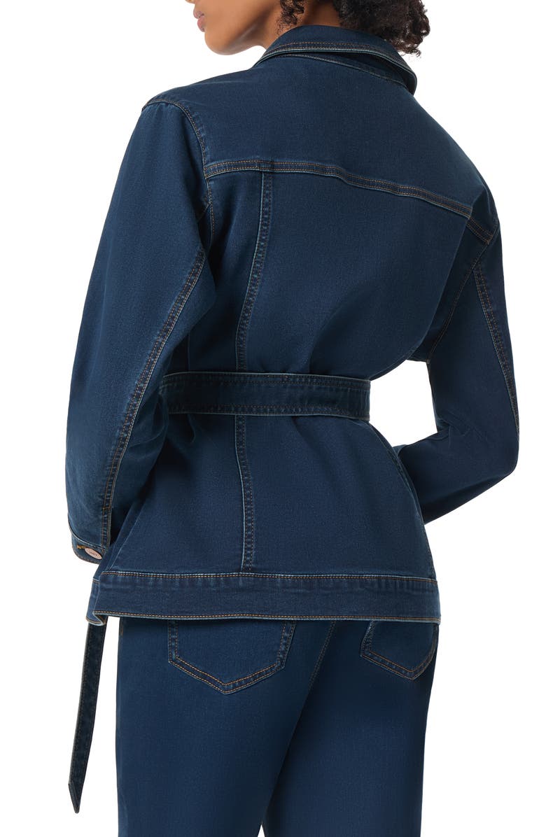 Jones New York Belted Denim Knit Trucker Jacket, Alternate, color,