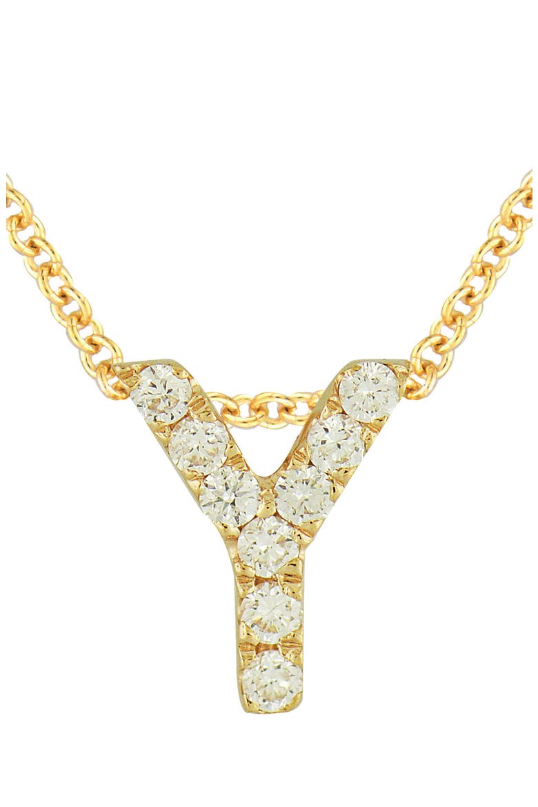 18k Gold Pavé Diamond Initial Pendant Necklace, Alternate, color, 18K YELLOW GOLD - Y