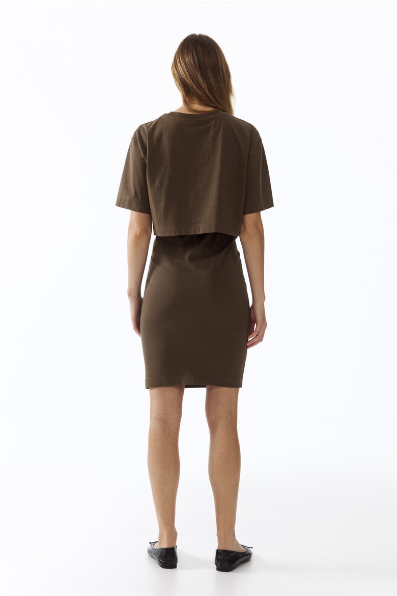 Mama 2-piece Top And Skirt Set, Alternate, color, Dark taupe