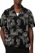 Les Deux Liam Floral Embroidered Camp Shirt