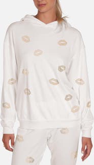 Lauren Moshi Harmony Gold Stud Kisses Hoodie