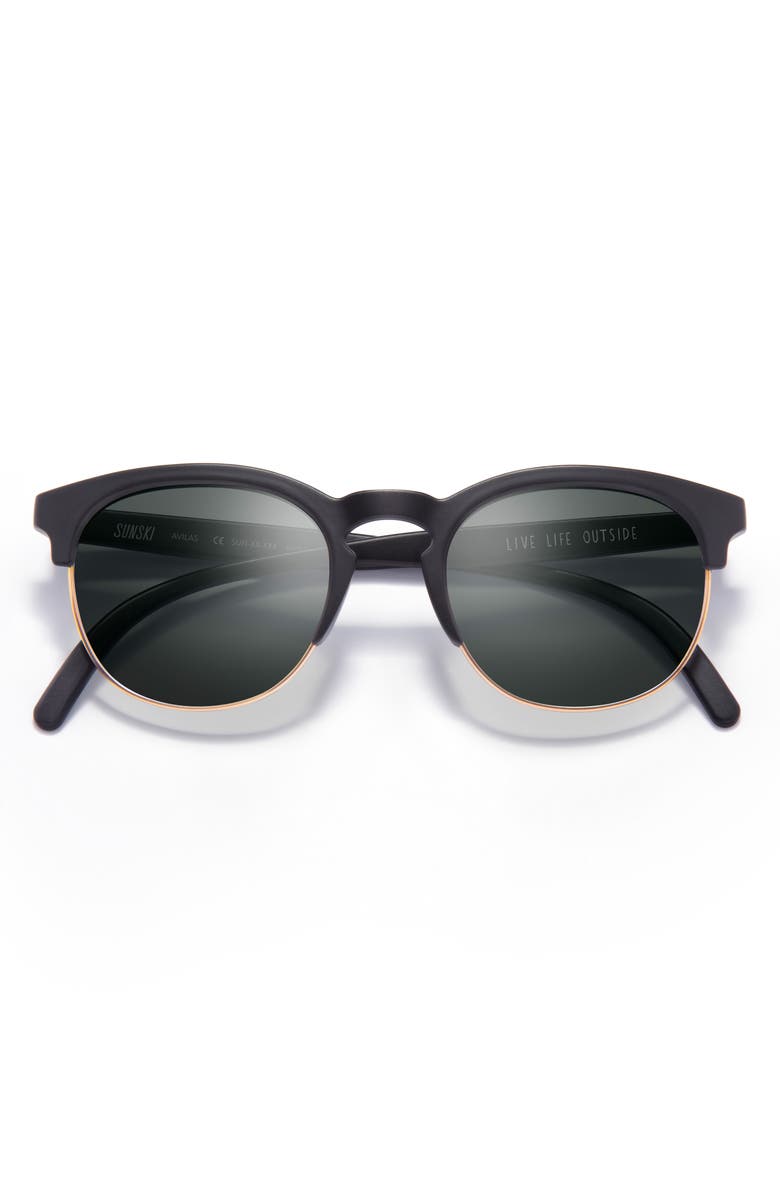Sunski Avila 51mm Polarized Browline Sunglasses, Main, color, 
