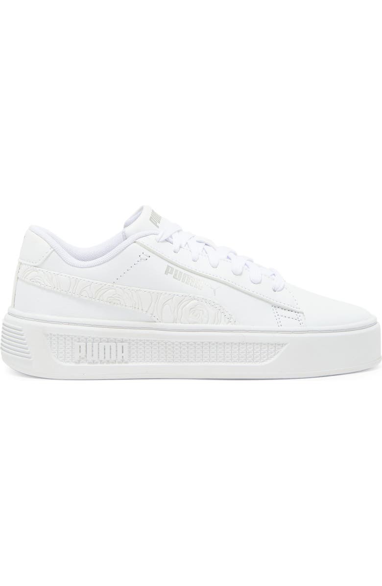 PUMA Smash Platform V3 Imprint Sneaker, Alternate, color, White