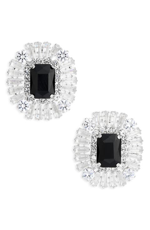 Crystal Halo Stud Earrings