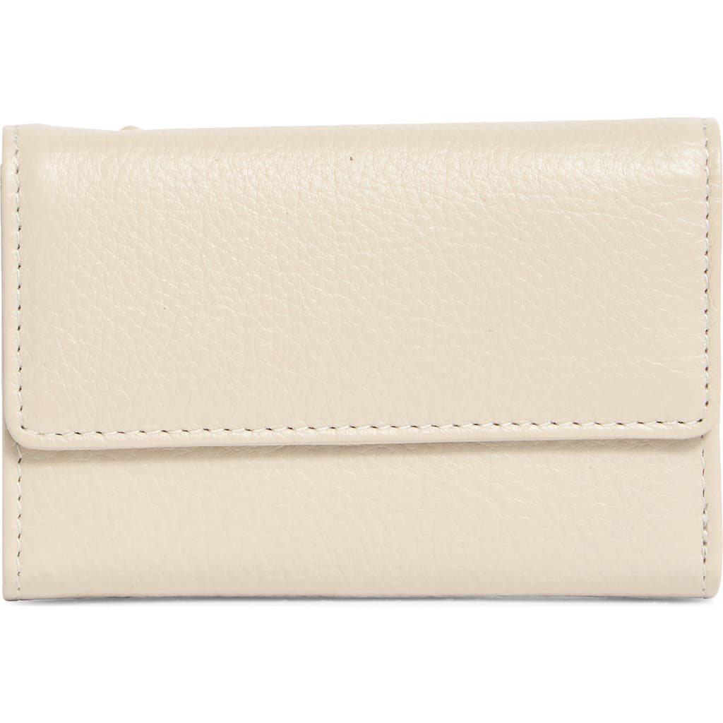 Mundi Small Leather Goods Rio Indexter Trifold Leather Wallet In Parchment