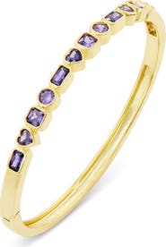 SAVVY CIE JEWELS Multi Shape Bezel Set Bangle