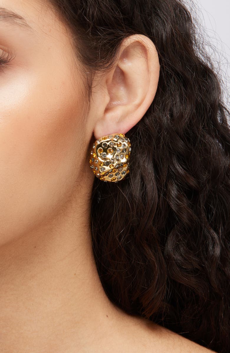 Lele Sadoughi Crystal Pavé Rock Earrings, Alternate, color,