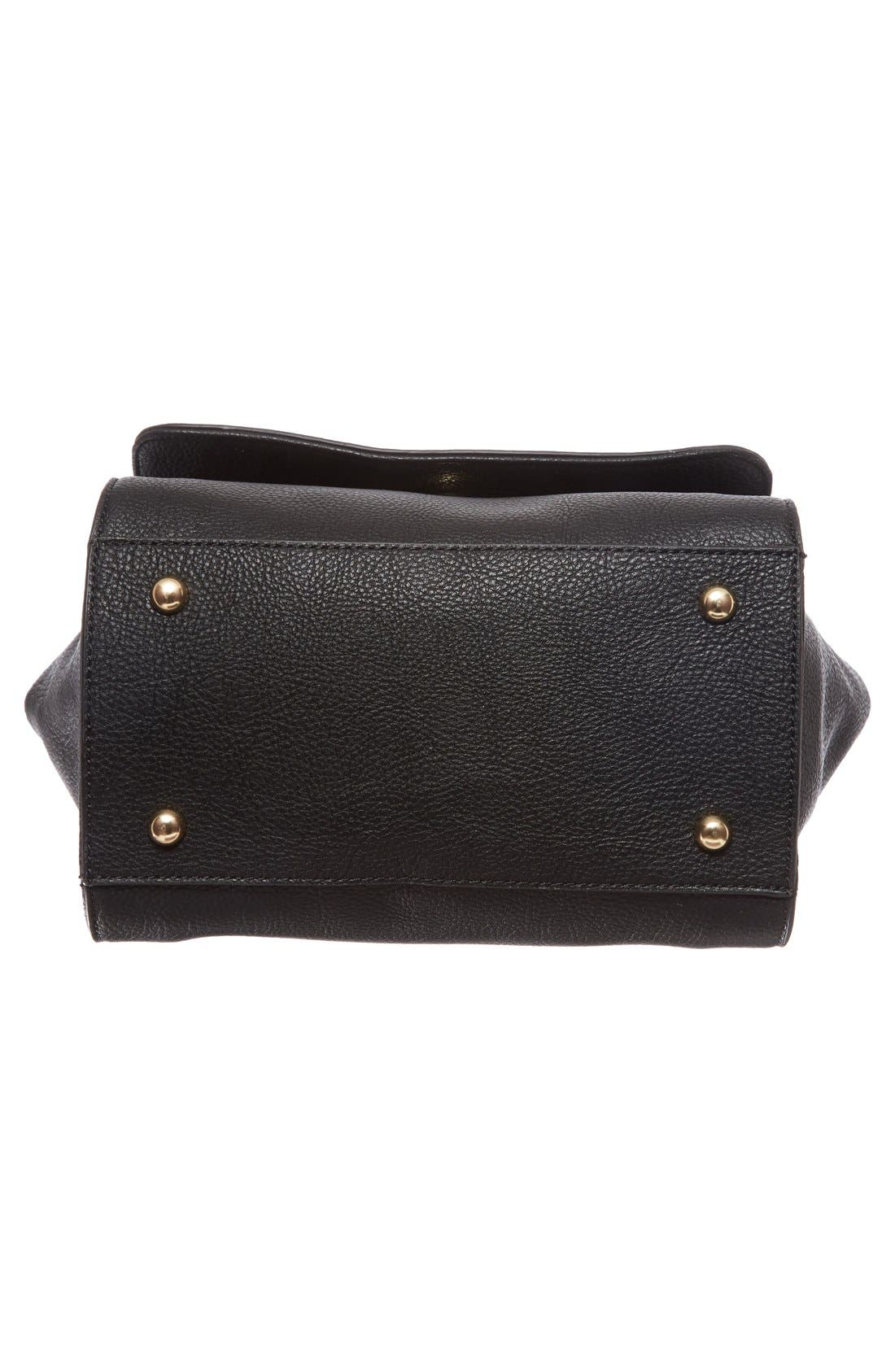 'Kimmi' Top Handle Satchel, Alternate, color, BLACK