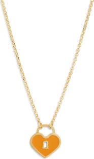 MESHMERISE Heart Lock Pendant Necklace